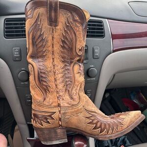 Old Gringo Brown Distressed Leather Western Ankle Boots